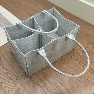 Gray Felt Storage Caddy Tote